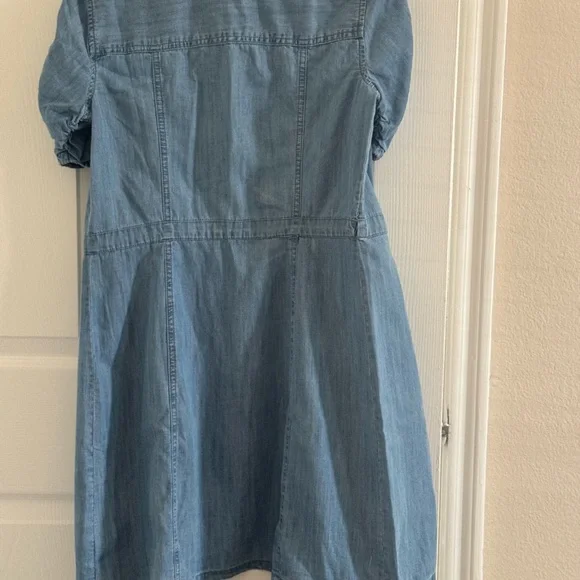 Madewell | Dresses | Denim Shirredsleeve Wrap Dress In Elsworth Wash |  Poshmark